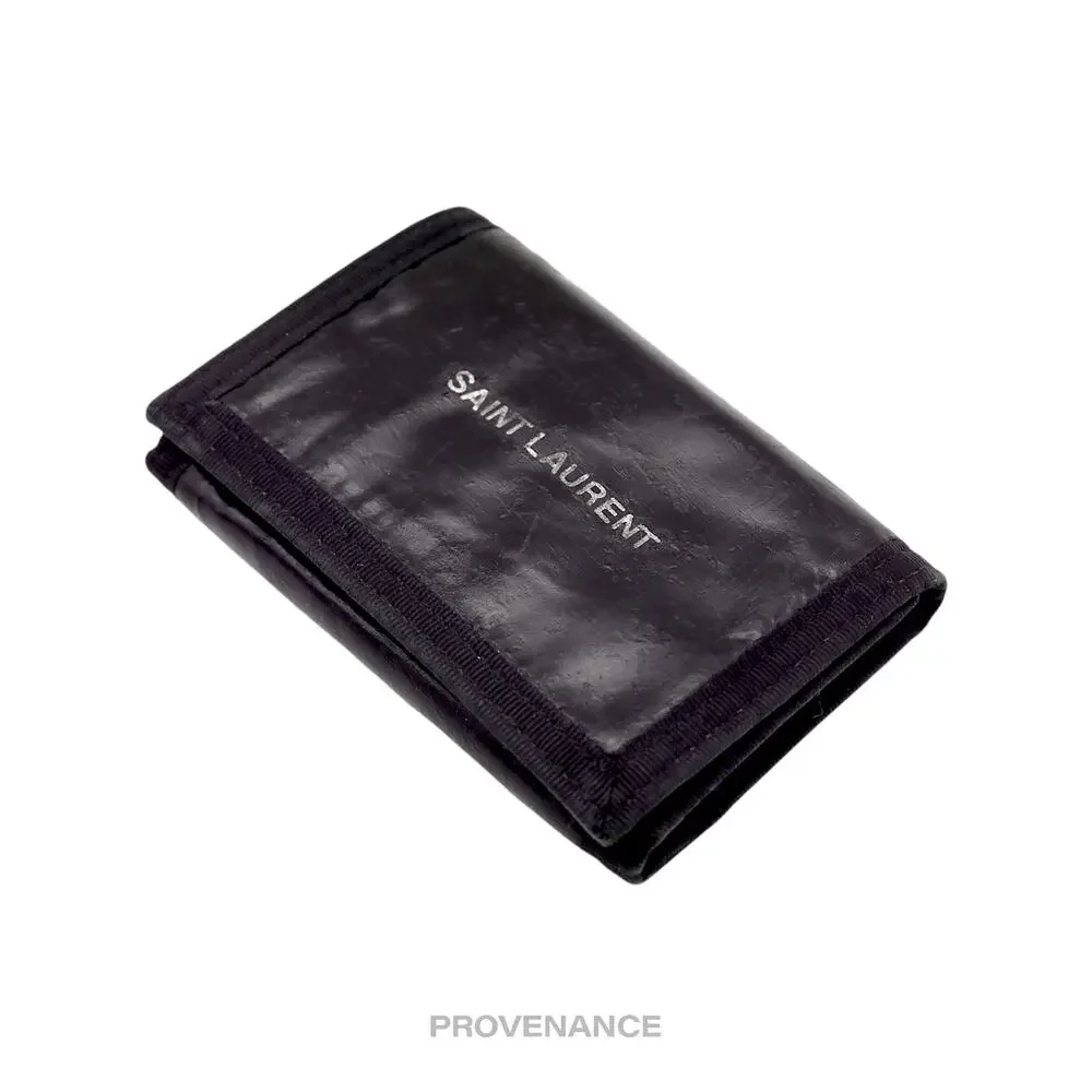 🔴 Saint Laurent Paris SLP Trifold Wallet - Black Technical